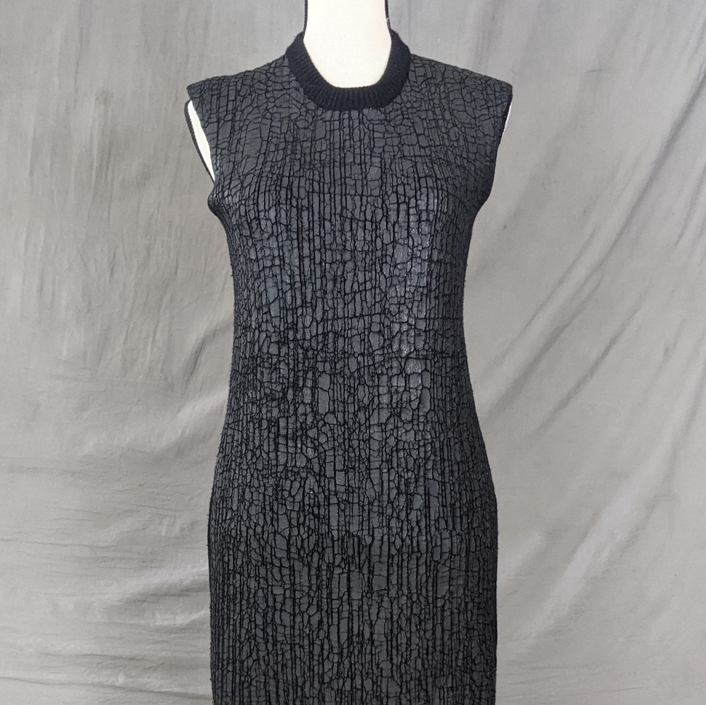 Balenciaga Black Textured Sweater Dress